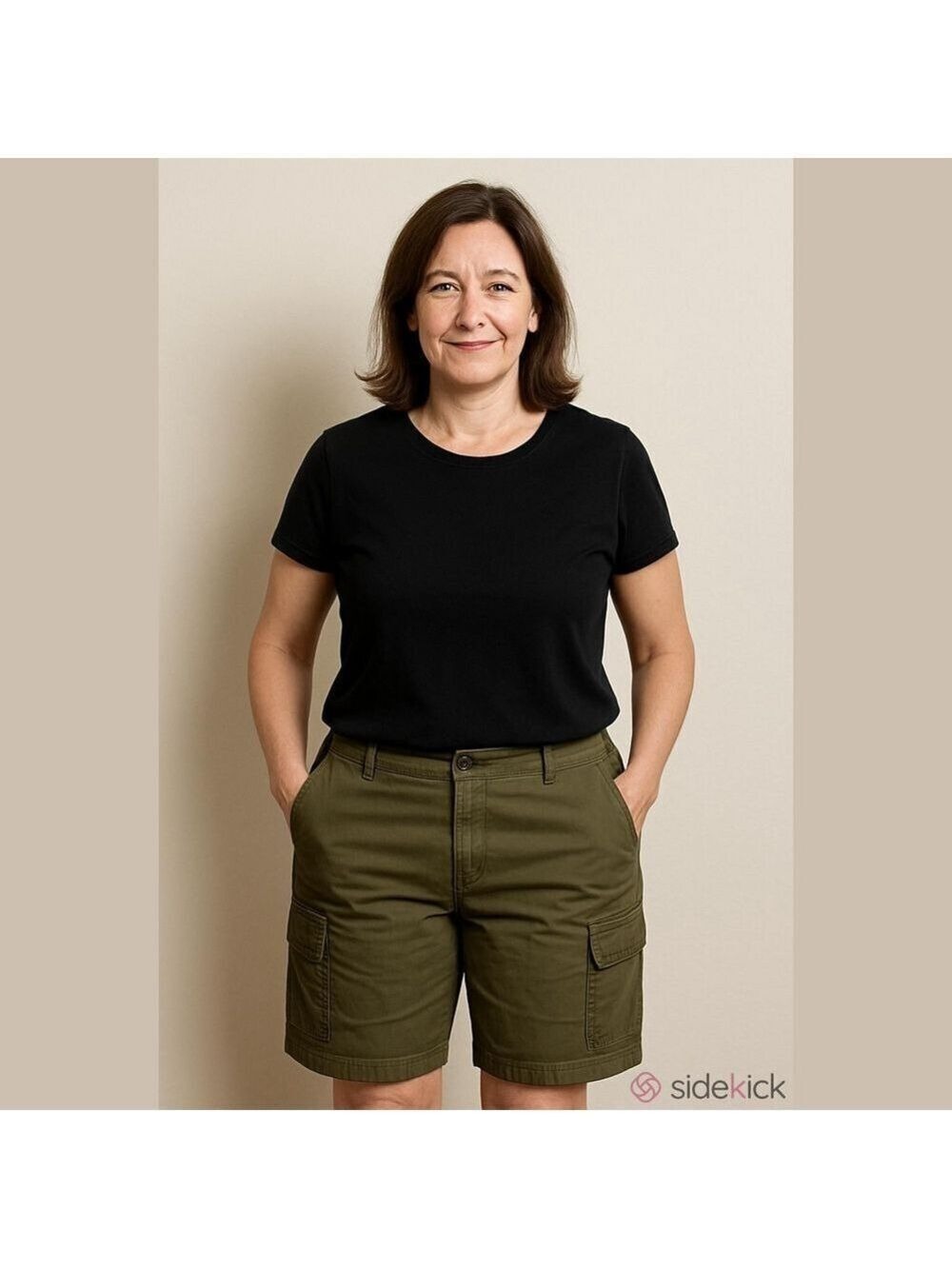 Chaps petite olive green Capri shorts NWT size 14 P